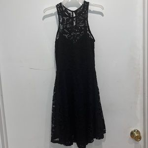 As U Wish Lace Black Dress